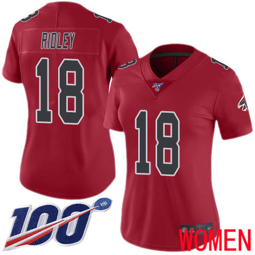 Atlanta Falcons Limited Red Women Calvin Ridley Jersey NFL Football #18 100th Season Rush Vapor Untouchable->youth nfl jersey->Youth Jersey